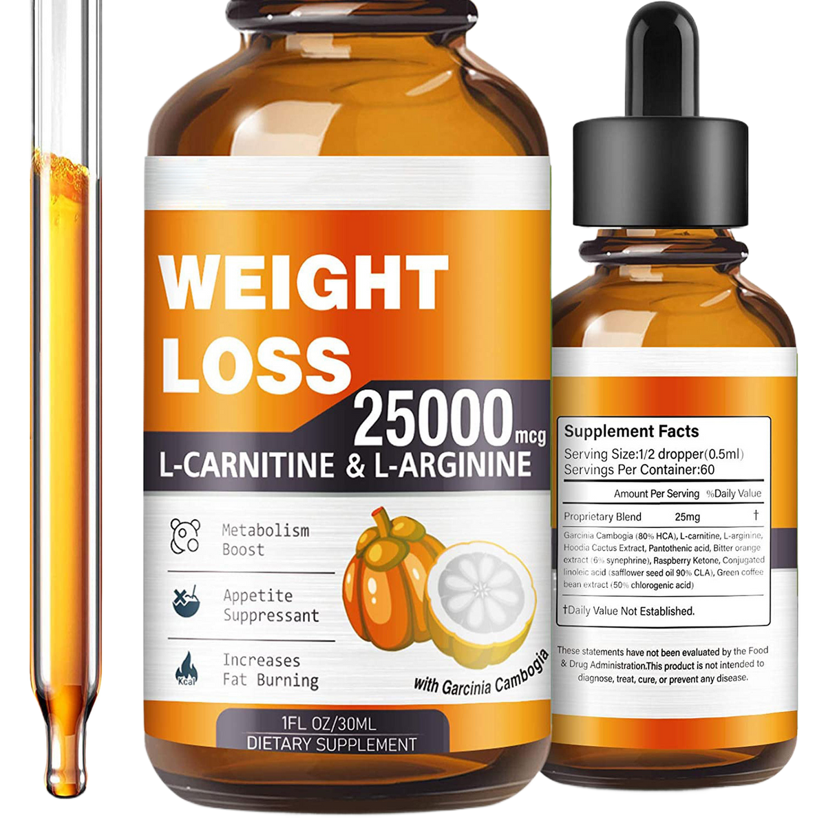 Weight management with L-carnitine drops