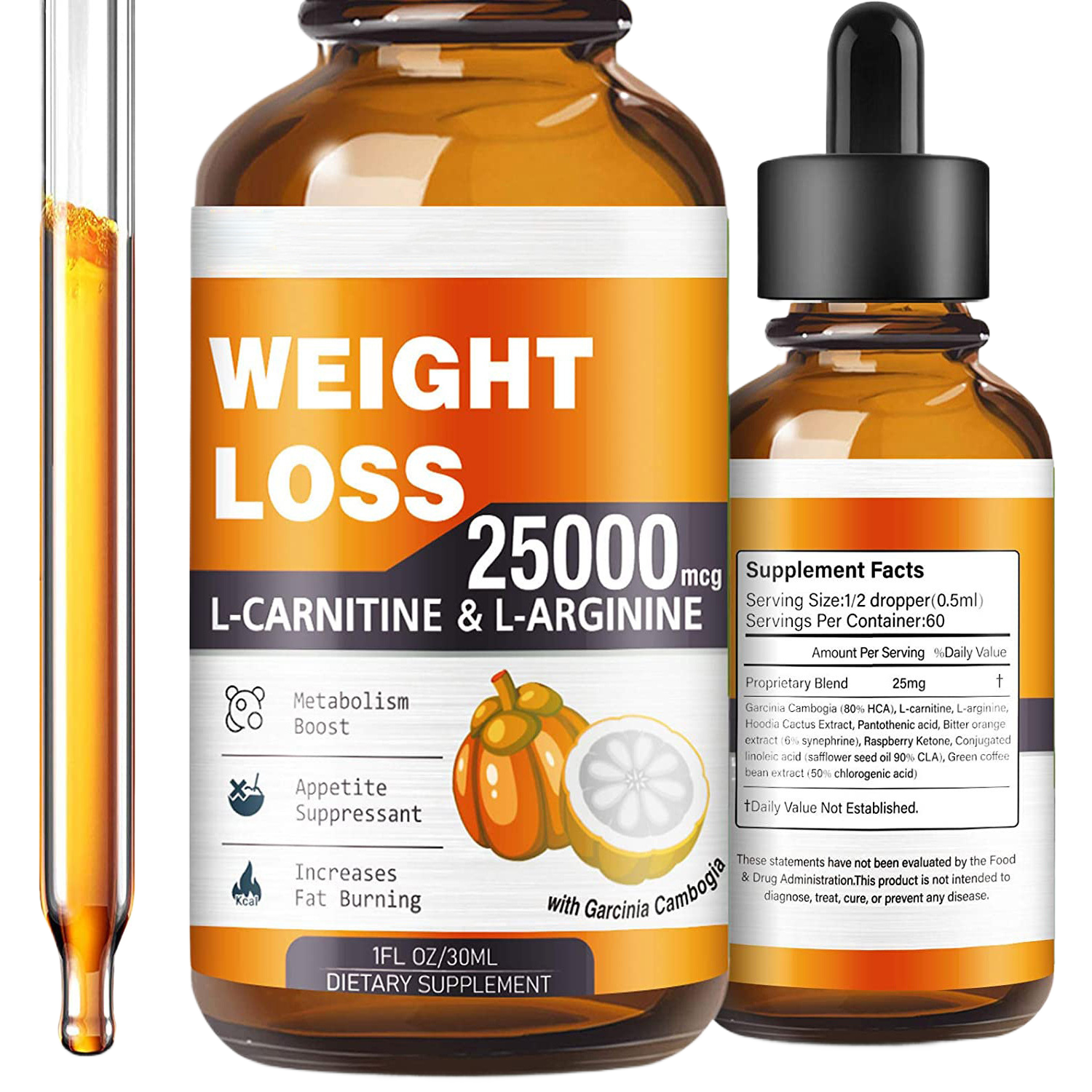 Weight management with L-carnitine drops