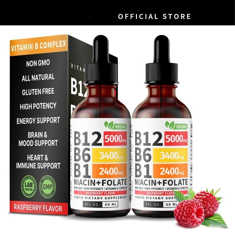 Vitamin B12 Drops for Energy and Skin Health